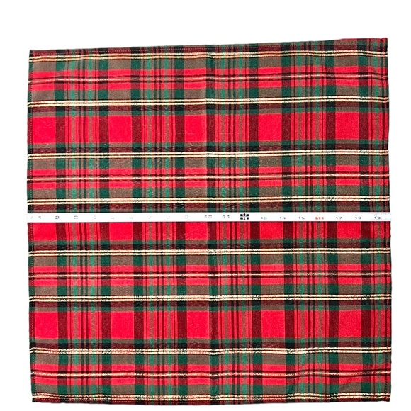 Vintage Dining Red Tartan Plaid Christmas Napkins Set Of 6 Poshmark